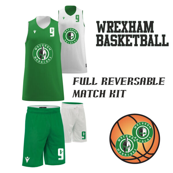 Wrexham Basketball - Wrexham Basketball Full Reversible Match Kit Set (Jnr) Thumbnail